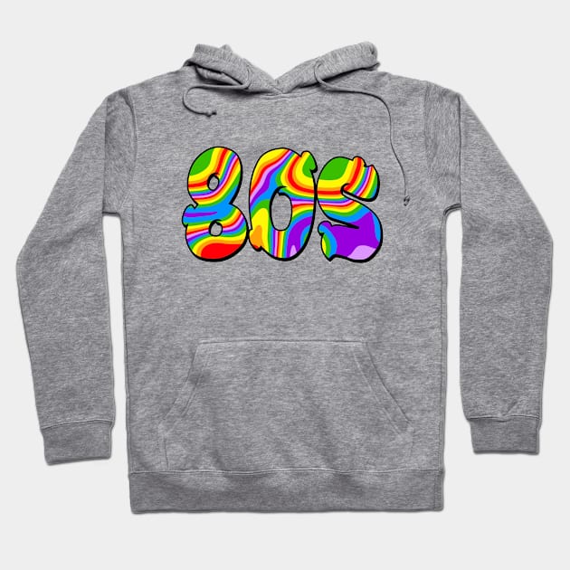 80S RAINBOW 1980 Retro Hoodie by SartorisArt1